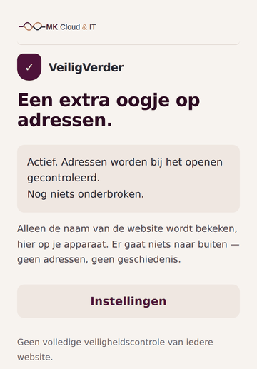 Schermafbeelding van VeiligVerder